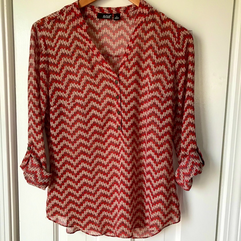 a.n.a Ladies Sheer Blouse